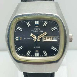 Technos Jubilee 625 0574 Automatic Day/Date Vintage Men’s Watch FAJ18BAS10 - Picture 1 of 12