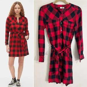 Camicia donna GAP a quadri in flanella manica lunga XS bufalo western autunno cowgirl - Foto 1 di 15