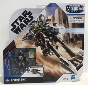 Disney Star Wars Mission Fleet The Mandalorian & The Child Speeder Bike New - Picture 1 of 4