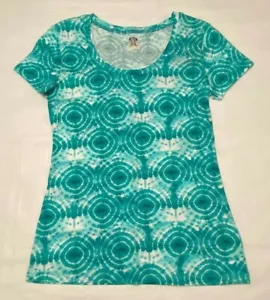 Women's Turquoise Cap Sleeve T - Shirt - Size XS - Picture 1 of 2