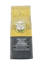 Mezcla de café Royal Kona 10 % Kona, tostado de montaña, molido, bolsa de 8 onzas - Imagen 1 de 7