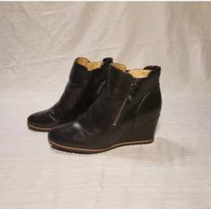 Naturalizer Soul Keilabsatz-Stiefelette seitlicher Reißverschluss schwarz Kunstleder Größe 9,5M - Bild 1 von 11