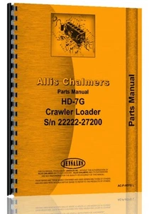 Manual de piezas sobre orugas Allis Chalmers HD7G (SN# 22222-27200) AC-P-HD7G L - Imagen 1 de 1