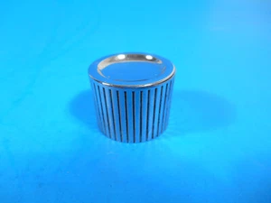 1950s 1960s Chrome Metal Car Radio Knob Ribbed 1-1/8" Dia. - Picture 1 of 2