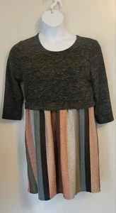 Vestido Egs California Mod Rayas Imperio Tejido Hippie Boho L - Imagen 1 de 5