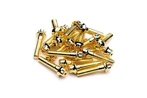 M6 32mm Gold 3PC Wheel Split Rim Assembly Bolts BBS RS OZ Schmidt RH Screws - Picture 1 of 14
