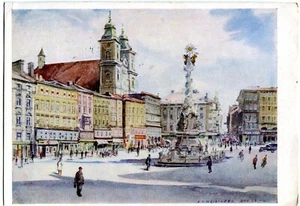 Weidinger-Künstler-AK LINZ /O. Ö. A.-H.-Platz 1944 - Picture 1 of 1