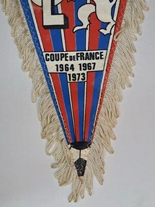 Fanion OL OLYMPIQUE LYONNAIS COUPE DE FRANCE 1964/1973 Vintage Pennant Football - Picture 1 of 10