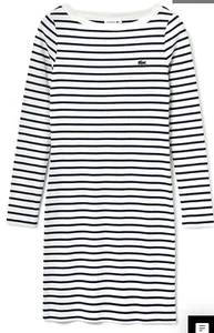 Women’s Lacoste Ribbed Dress Size 40/8 - Picture 1 of 4