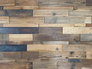 3D Echt-Holzriemchen GY-LM608A Wandverkleidung Holzverkleidung 30 x 60 cm - Bild 1 von 9