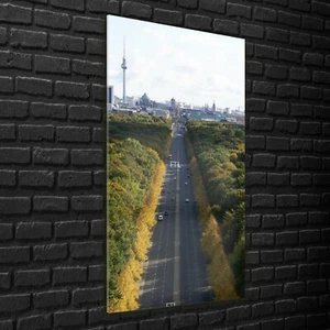 Wandbilder Glasbilder XXL 70x140 Berliner Straße 17 Juni Stadtbild Skyline - Bild 1 von 4