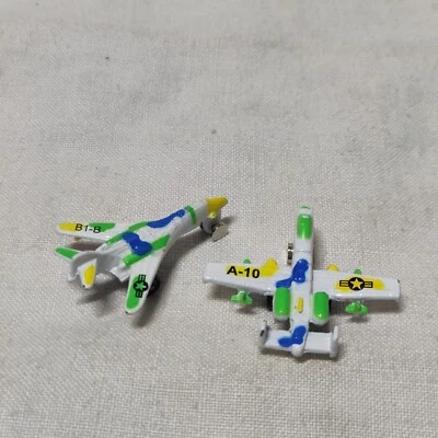 2 MICRO MACHINES MILITARY Aircraft A-10 & B1-B Jet Planes - Image 1 of 4
