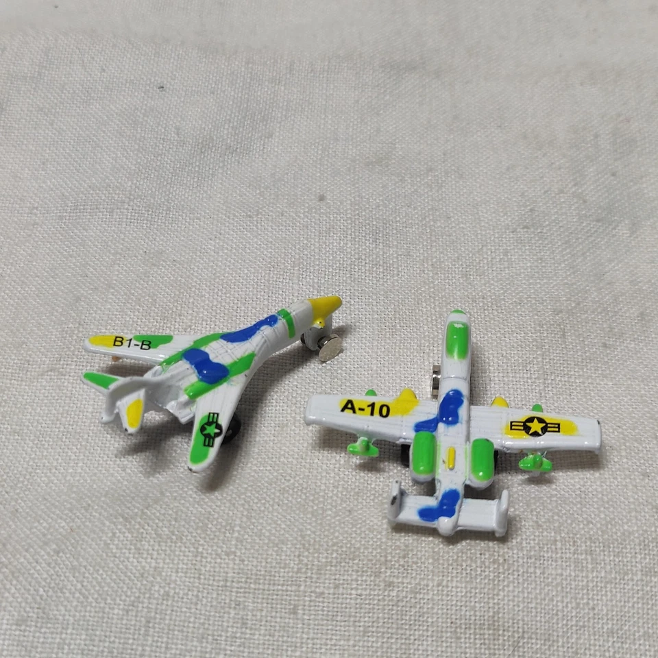 2 MICRO MACHINES MILITARY Aircraft A-10 & B1-B Jet Planes - Image 1 of 4