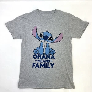 Disney Lilo & Stitch Ohana Means Family Gray Top Tee T-Shirt Women's Size S - Picture 1 of 10