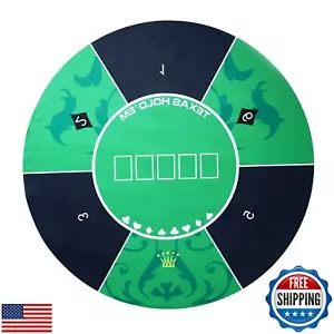 FURUISEN 47'' x 47'' Professional Poker Mat, Texas Hold'em Portable Rubber Po - Picture 1 of 5