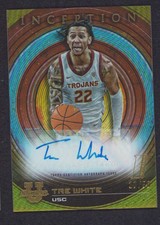 2022-23 Bowman University Inception #BIA-TW Tre White Auto USC Trojans Gold /50