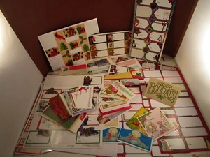 Vintage Konvolut Weihnachtsgeschenkanhänger zu & von Aufklebern Siegel - Bild 1 von 24