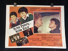 1985 NINO POBRE...NINO RICO~ Pedrito Fernandez~  Authentic Mexican Lobby Card