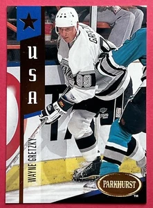 1993-94 Parkhurst #G1 Wayne Gretzky EE. UU./Canadá oro Los Angeles Kings casi nuevo + - Imagen 1 de 2