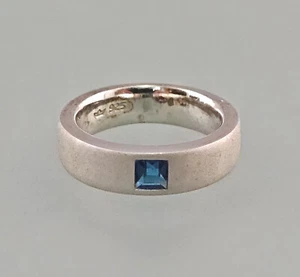 9425084-d Band-Ring mit blauem Stein 925er Silber Gr.50 - Bild 1 von 2