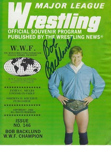 Bob Backlund - Tony Garea Signed Autographed 1982 Souvenir Program WWE - w/COA - Picture 1 of 2