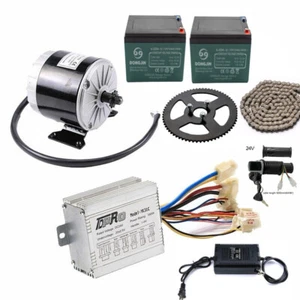 24V 350W Brush Electric Motor Kit Controller Sprocket Mobility Scooter ATV Ebike - Picture 1 of 9