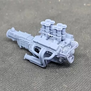 SBC 350ci Gen II Webber ITB modello motore resina stampato in 3D scala 1:24-1:8 - Foto 1 di 2