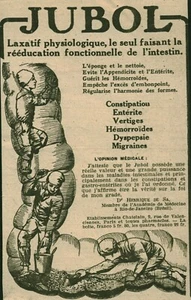 Publicité ancienne Jubol rééduque l'intestin 1919 issu de magazine - Picture 1 of 1