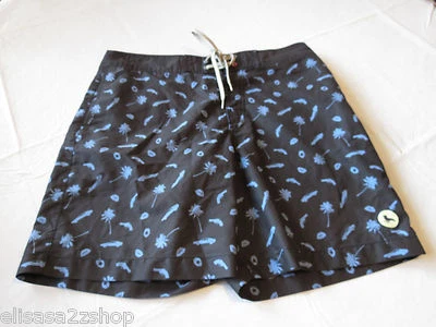 Moderno Diversión Board Shorts Natación Surf Trunks 34 CUERVO RARO Para hombres NUEVO Negro Azul Foto 1 de 2