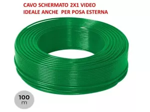 CAVO VIDEOCITOFONICO SCHERMATO 2X1 VIDEOCITOFONO ESTERNO CAVIDOTTO POSA ESTERNA - Foto 1 di 5