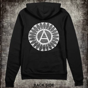 FLOR ANARQUÍA - Sudadera con capucha con cremallera - Punk, paz, liberación, resistencia - Imagen 1 de 3