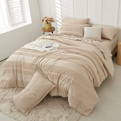 Indian 100% Cotton Ultra Luxury Tufted Duvet Cover 3 Pcs Set ( Duvet+2 Pillow ) - Image 1 of 4