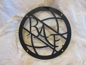 WW2 RAF STATION SPEAKER GRILLE WRINKLE FINISH BLACK RARE FITS AR88 SPEAKER 7" F3 - Photo 1/2