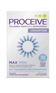 Proceive Conception Max for Men – Fertility Supplements 30 Sachet Long Expiry - Picture 1 of 1