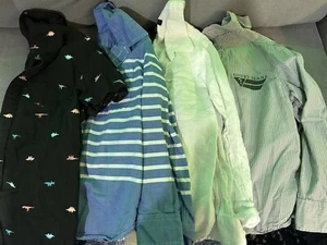 Lot Of 4 Boys Woven Button Down Shirts Size 8 - Picture 1 of 5