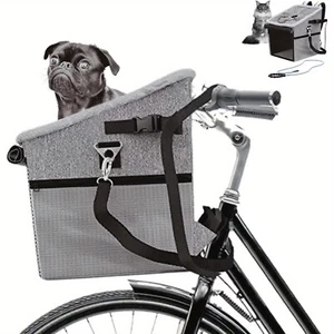Hunde- und Katzenfahrradkorb, erweiterbarer Haustierrucksack mit weicher Seite und 2 offenen Türen - Bild 1 von 10