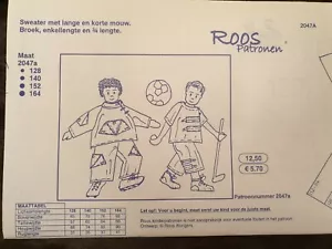 ROOS Schnittmuster 2047a - Sweater + Hose -mit deutscher Anleitung NEU/UNBENUTZT - Bild 1 von 4