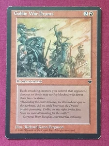 Magic The Gathering FALLEN EMPIRES GOBLIN WAR DRUMS KANE red card MTG - Bild 1 von 2