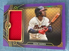 2022 Topps Triple Threads Jumbo Relic Amethyst Ozzie Albies Atlanta Braves 12/36