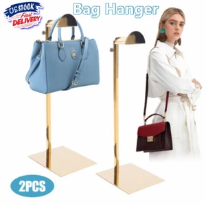 2PCS Handbag Display Rack Hanger Bag Store Metal Adjustable Purse Stand Holder - Picture 1 of 12