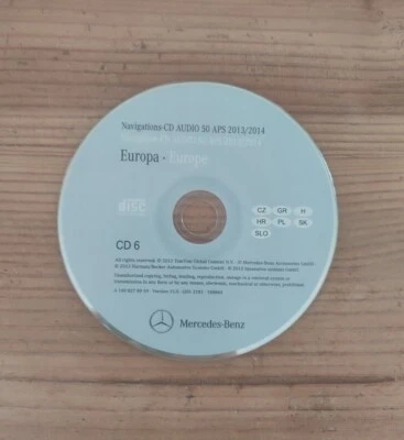Navigation CD Mercedes AUDIO 50 APS NTG2 CD6 UNGARN KROATIEN CZ GR PL 2013/2014 - Bild 1 von 2