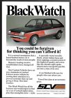 Vauxhall Chevette Black Watch 3-dr Limited Edition 1981 UK Single Sheet Brochure
