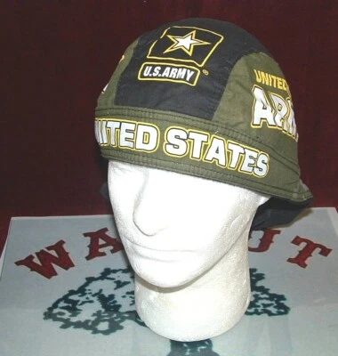 Армия США новая звезда эмблема лицензированный мотоцикл Deluxe в тонкую полоску бандана. - Изображение 1 из 4