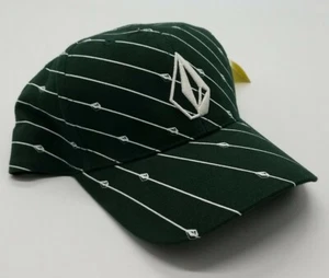 Volcom Slightly Removed Dark Green Embroidered Flex Fitted Men Hat Size M/L NWT - Picture 1 of 5