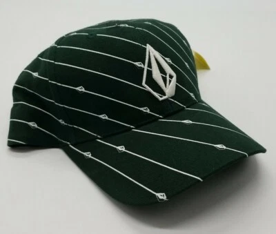 Volcom Slightly Removed Dark Green Embroidered Flex Fitted Men Hat Size M/L NWT - Image 1 of 4