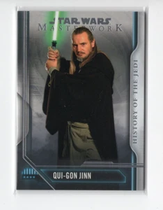 2018 Topps Star Wars Masterwork History of the Jedi Qui-Gon Jinn #HJ-4 - Picture 1 of 2