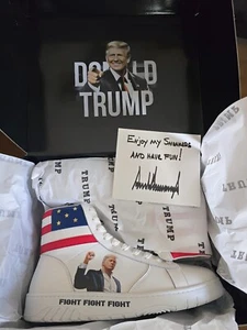 Donald Trump FIGHT FIGHT FIGHT High-Tops Size M11 Brand New SOLD OUT #/5000 - Picture 1 of 7