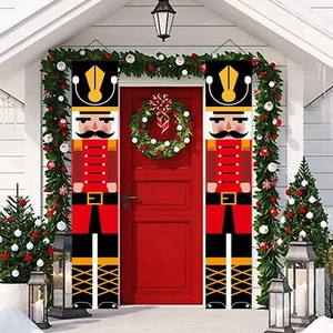 70.8 Inch Nutcracker Christmas Decorations, Outdoor Indoor Xmas Banners Hanging - Picture 1 of 7