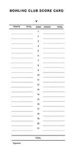 100 Bowls Score Cards - 21 end - Picture 1 of 1