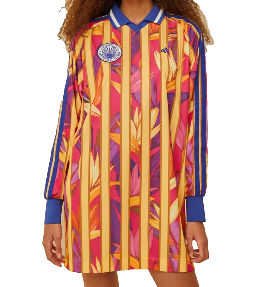 adidas x Farm Rio Women's Stripes of Paradise Premium Dress JD6285 Size XL